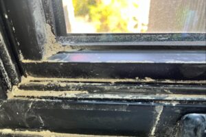 dust on windowsill