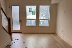 strata post reno living room being cleaned in Vancouver Westside