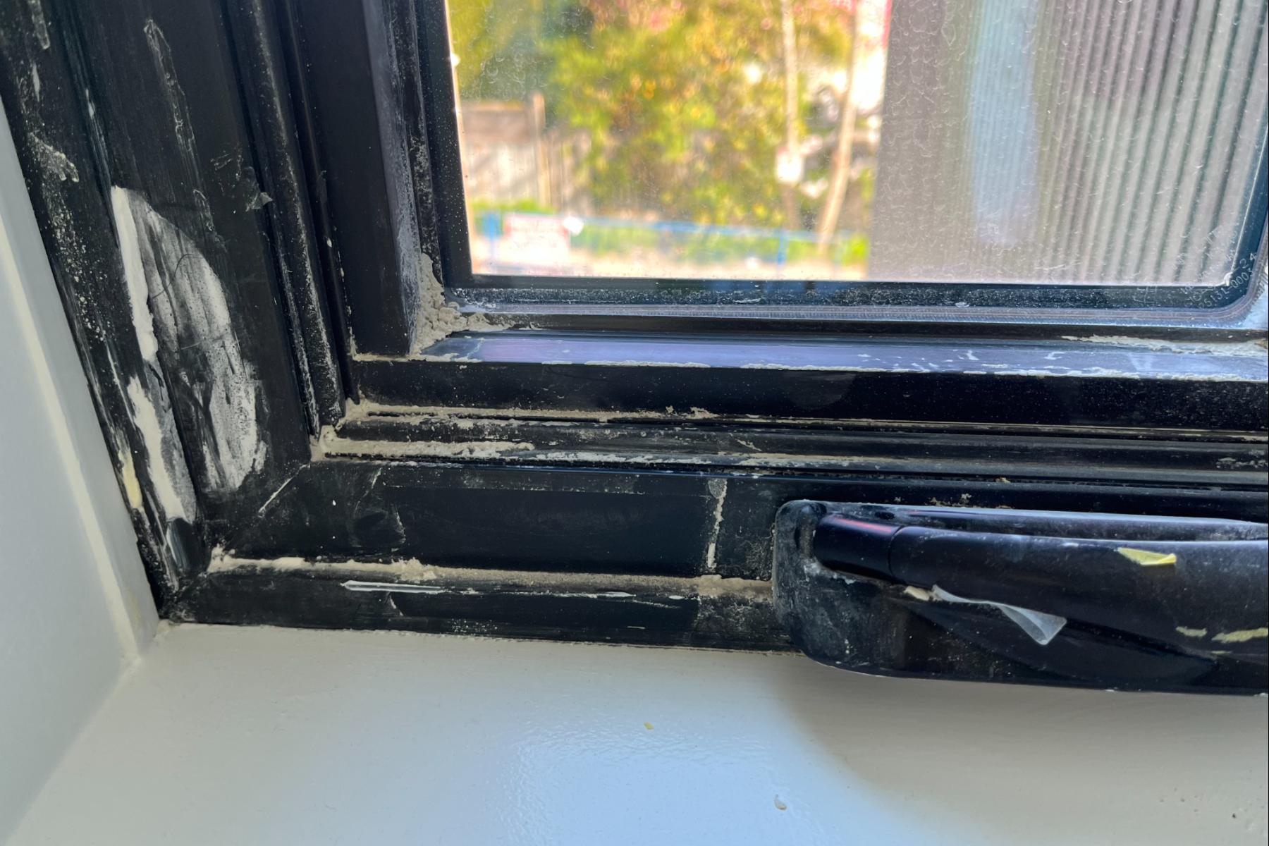 unfinished windowsill